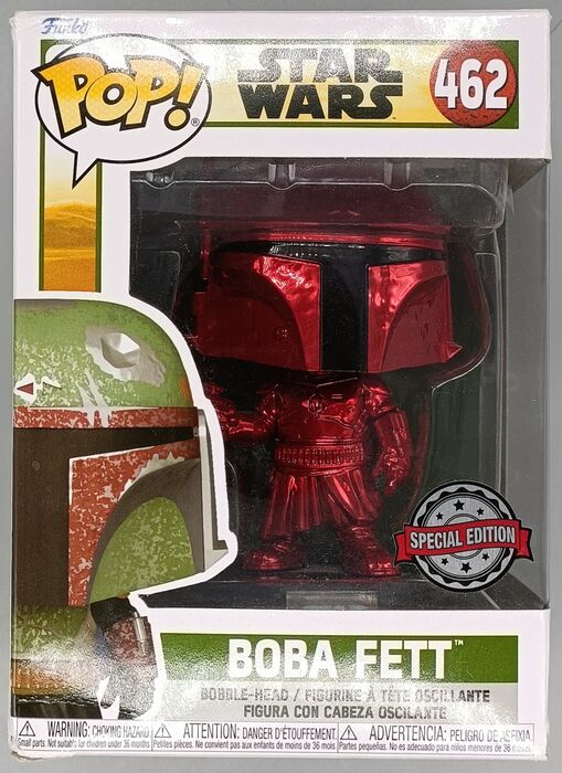 462 Boba Fett (Red) Chrome Star Wars - Box Damaged Funko POP Funko