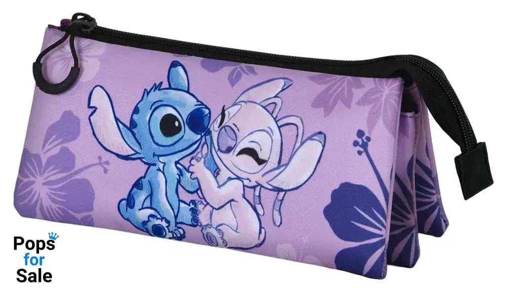 Lilo & Stitch FAN Triple Pencil case 2.0 Stitch & Angel Lilac