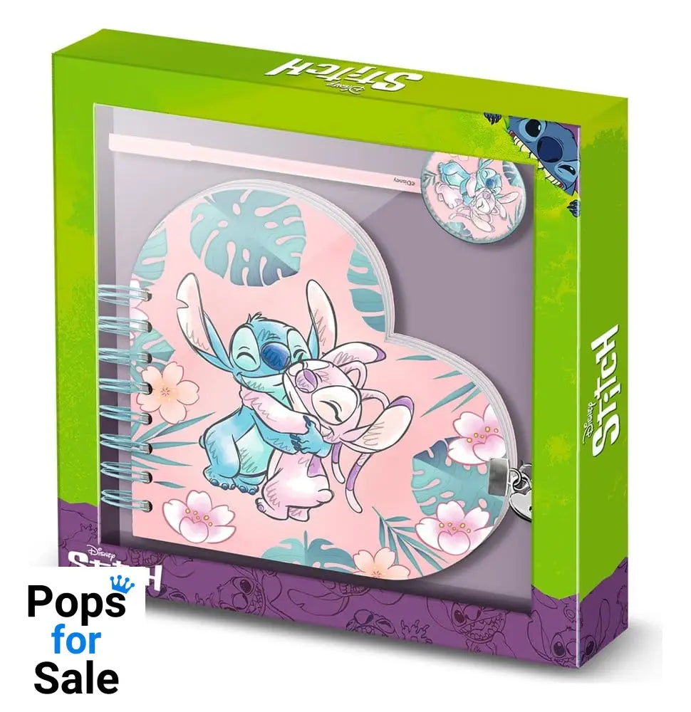 Lilo & Stitch Heart Diary & Pen Gift Set Hug Pink