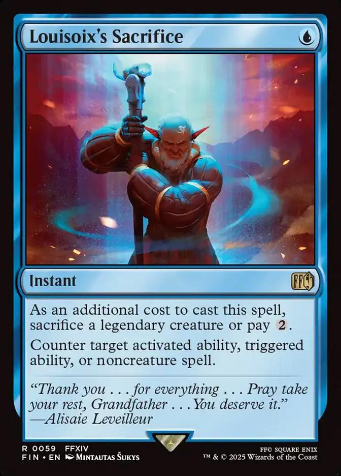59 - Louisoix's Sacrifice - Final Fantasy - Normal - Magic: The Gathering Card