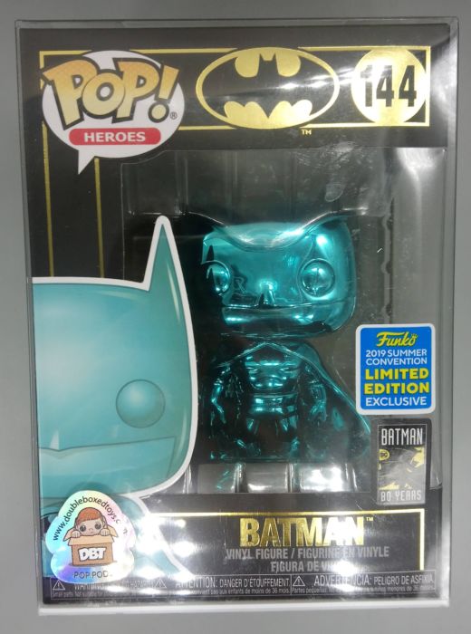 144 Batman (Teal) - Chrome - DC - 2019 Con Funko POP Funko