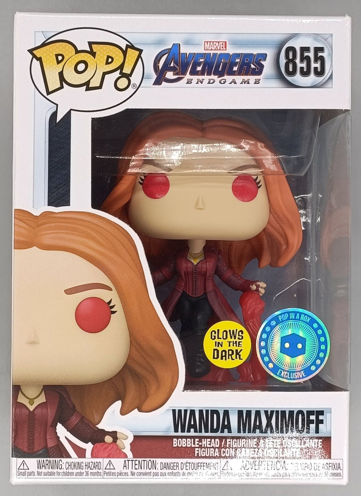 855 Wanda Maximoff - Glow - Marvel Avengers Endgame - Funko POP - Box Damaged Funko