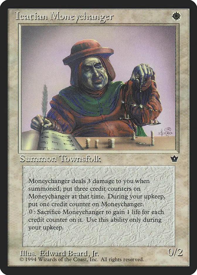 10b - Icatian Moneychanger - Fallen Empires - Normal - Magic: The Gathering Card
