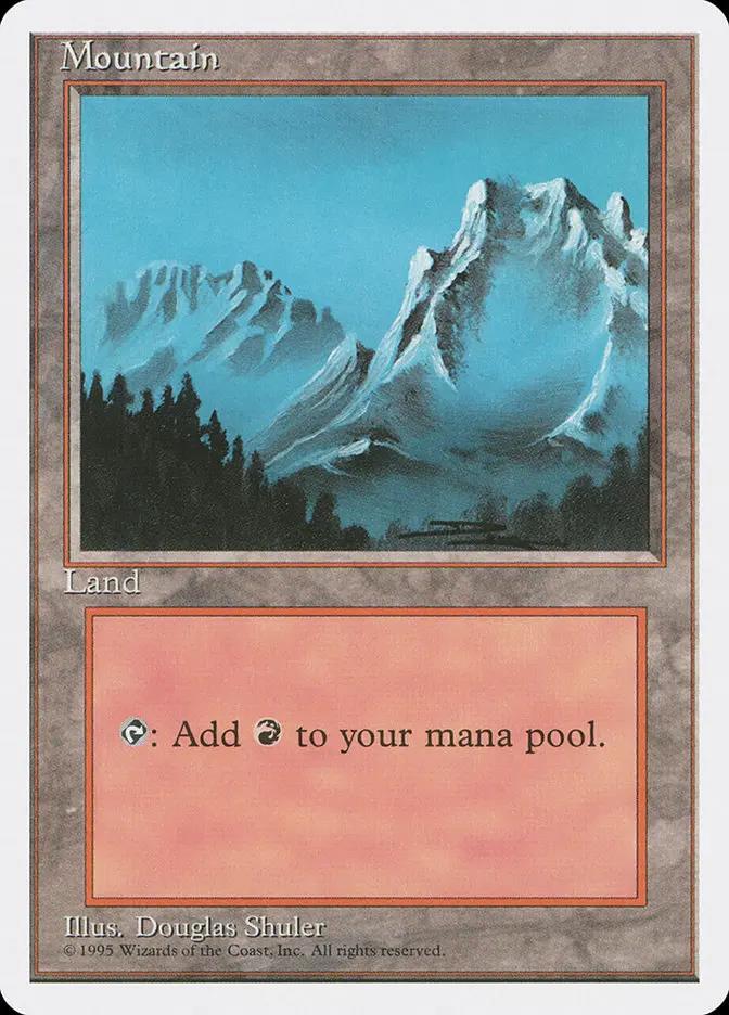 374 - Mountain - Fourth Edition - Normal - Magic: The Gathering Card
