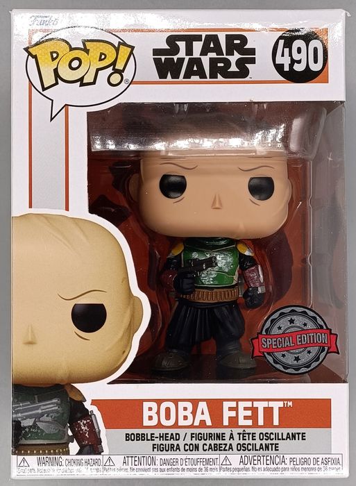 490 Boba Fett (w/o Helmet) Star Wars The Mandalorian Box Damaged Funko POP Funko