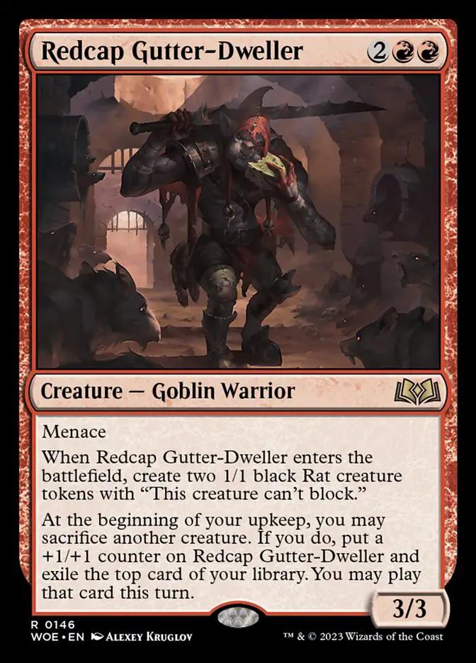 146 - Redcap Gutter-Dweller - Wilds of Eldraine - Foil - Magic: The Gathering Card
