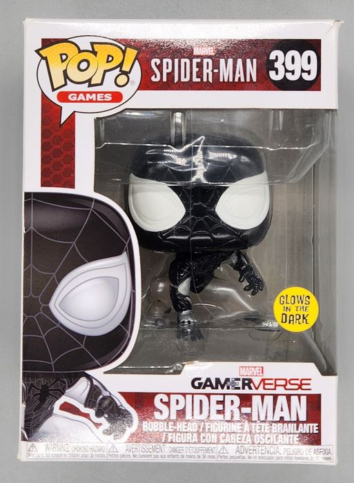 399 Spider-Man (Negative) - Glow - Marvel Game - Box Damaged Funko POP Funko