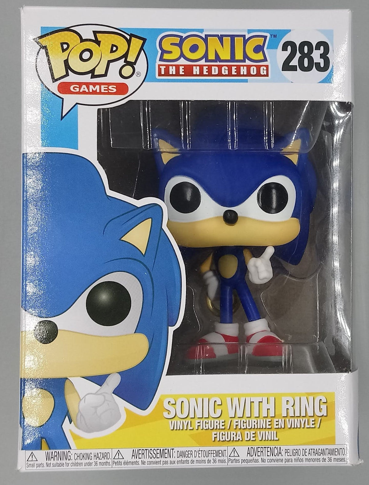 283 Sonic with Ring - Sonic the Hedgehog Funko POP - Brand New Funko