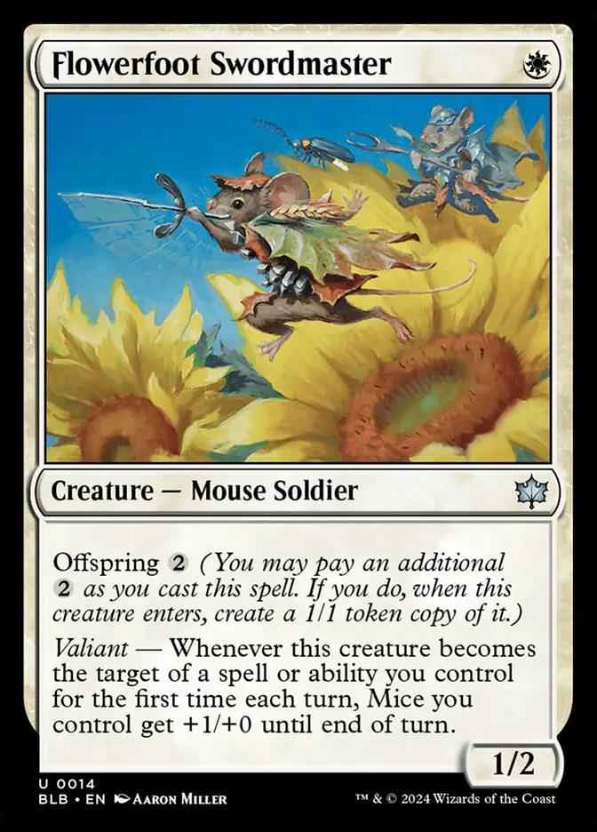 14 - Flowerfoot Swordmaster - Bloomburrow - Normal - Magic: The Gathering Card