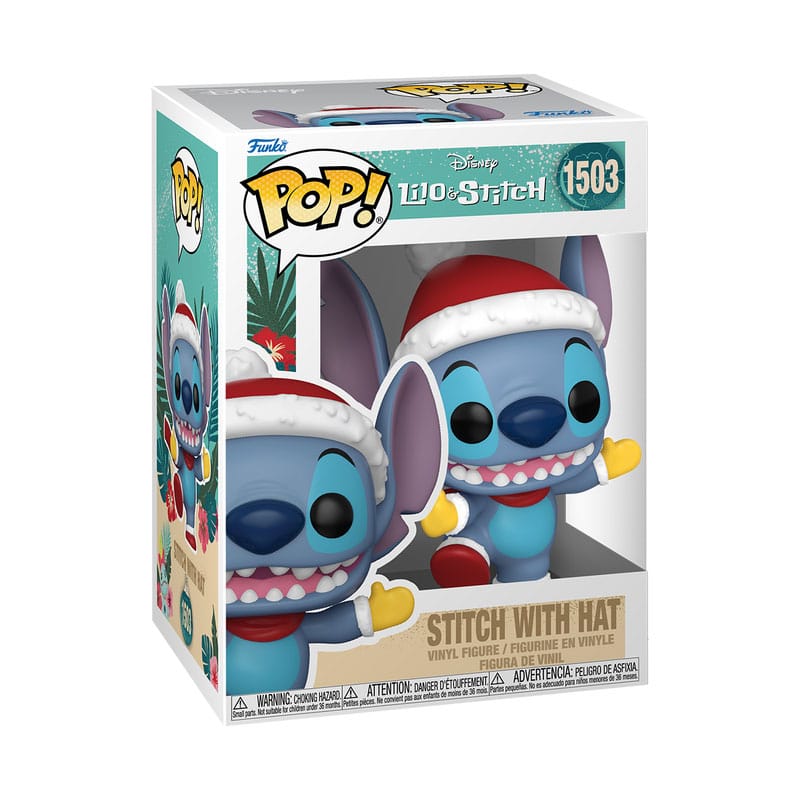 1503 Stitch with Hat - Disney Lilo & Stitch Holiday Funko POP PRESALE Funko