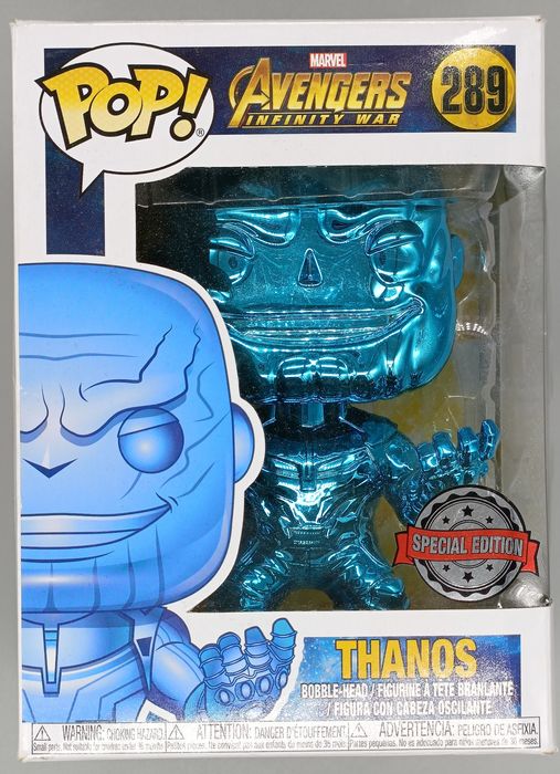 289 Thanos (Blue) Chrome - Marvel Avengers: Infinity Box Damaged Funko POP
