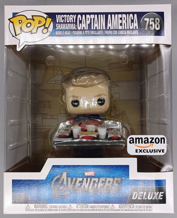 758 Victory Shawarma Captain America - Deluxe - Marvel Aven Funko POP Funko