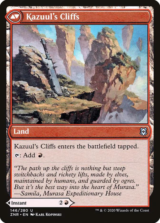 146 - Kazuul's Fury // Kazuul's Cliffs - Zendikar Rising - Normal - Magic: The Gathering Card