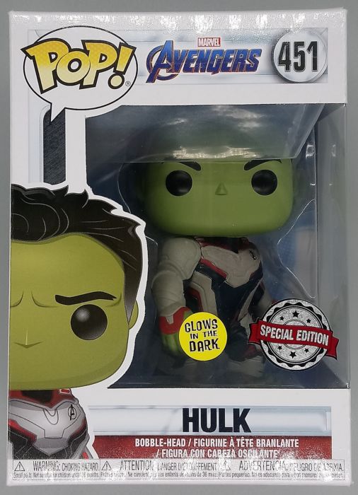 451 Hulk (Team Suit) - Glow - Marvel Avengers Endgame Funko POP Funko