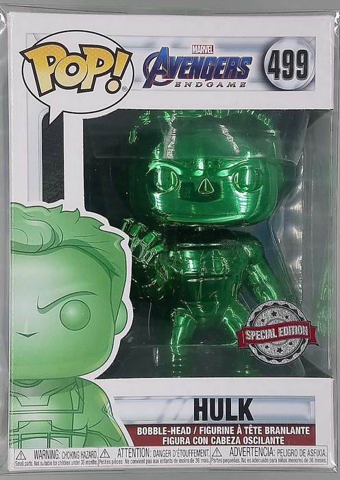 499 Hulk (w/ Gauntlet Green) Chrome Marvel Avengers Endgame Funko POP Funko