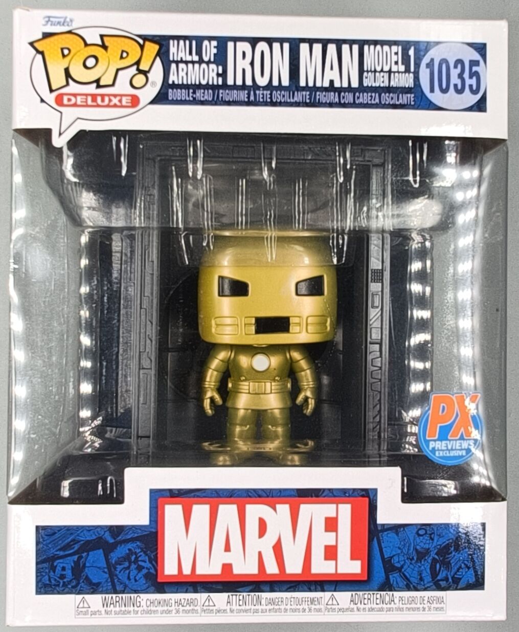 1035 Hall of Armor: Iron Man Model 1 (Golden Armor) Marvel - Box Damaged Funko POP Funko