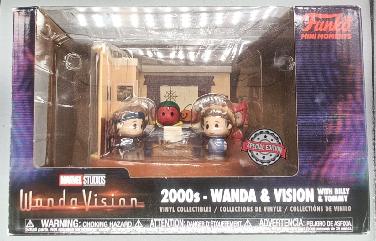 2000s Wanda & Vision with Billy & Tommy Marvel Wandavision Funko Mini Moments Funko POP - Box Damaged Funko