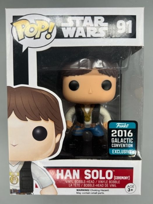 91 Han Solo (Ceremony) - Star Wars - 2016 Con - Box Damaged Funko POP Funko