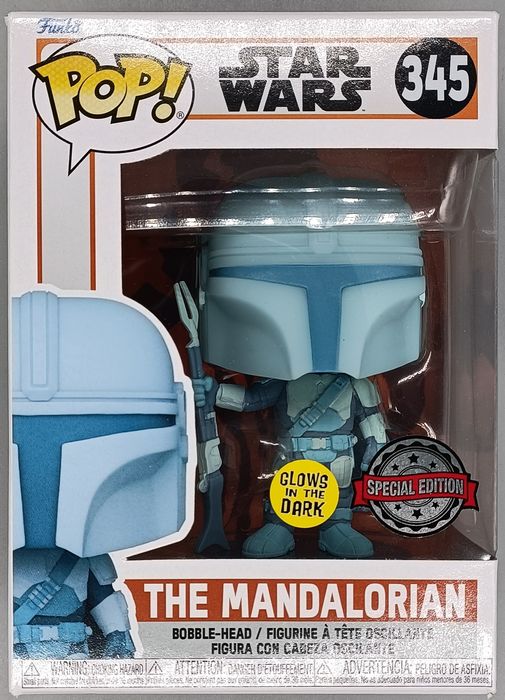345 The Mandalorian (Beskar Armor- Holographic) Glow Funko POP Funko