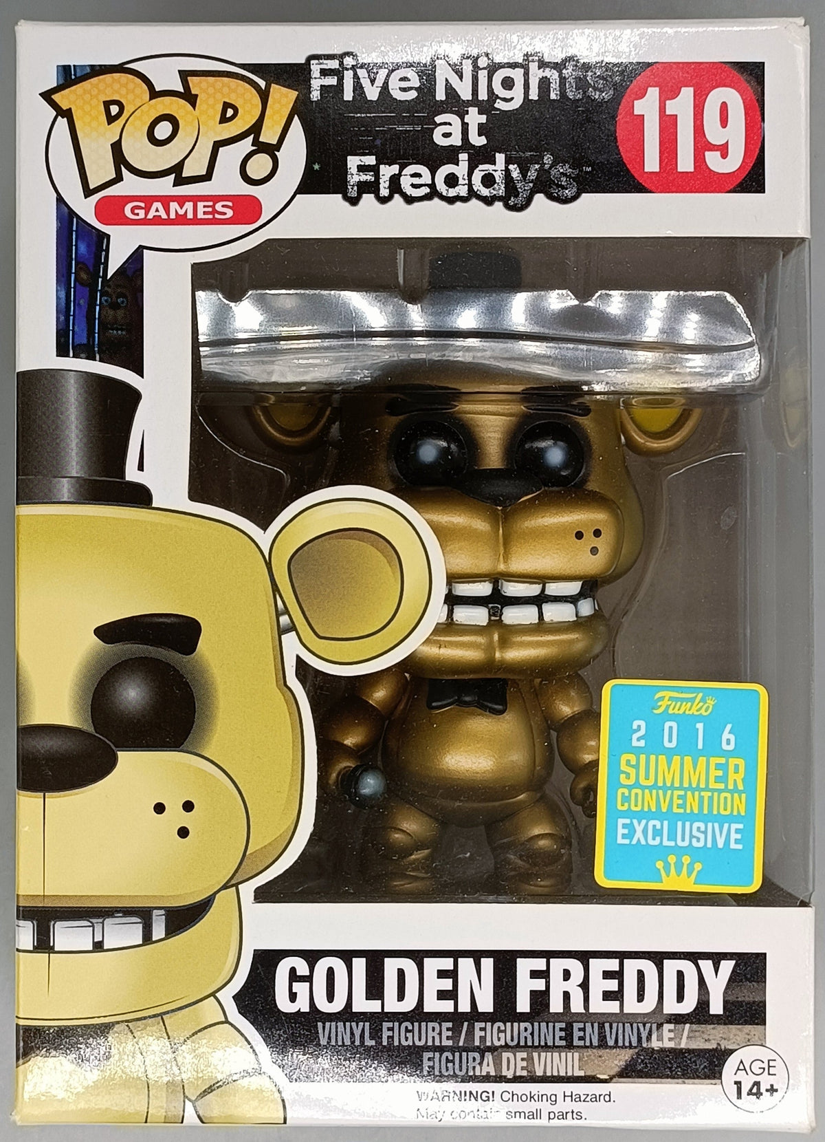 119 Golden Freddy - Five Nights At Freddys - 2016 Con - Box Damaged Funko POP Funko