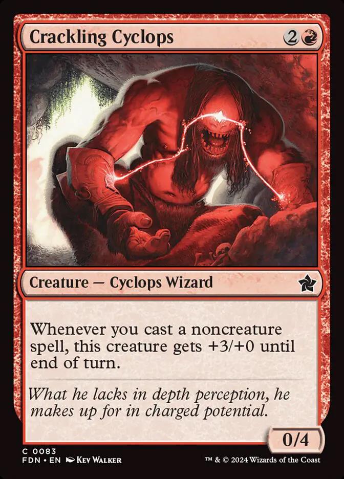 83 - Crackling Cyclops - Foundations - Foil - Magic: The Gathering Card
