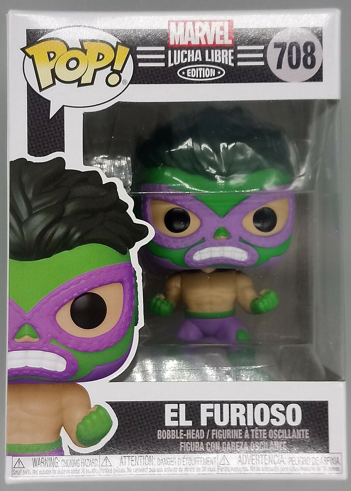 708 El Furioso (Hulk) - Marvel Luchadores Funko POP Funko