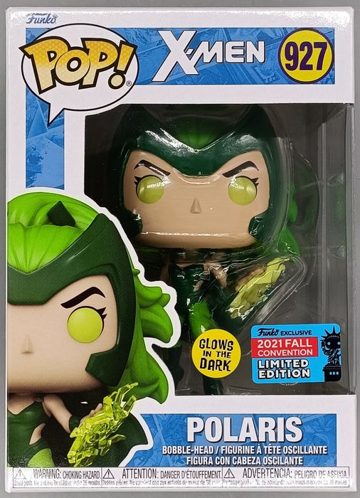 927 Polaris - Glow - Marvel X-Men - 2021 Con - Damaged Box Funko POP Funko
