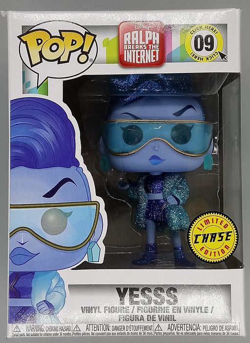 09 Yesss Glitter Chase Edition Disney Wreck-It Ralph Box Damaged Funko POP