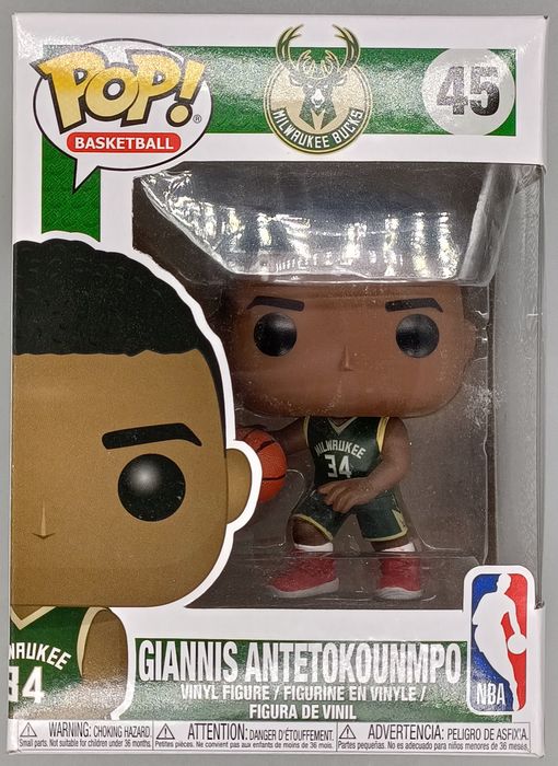 45 Giannis Antetokounmpo (Away) NBA Milwaukee Bucks Box Damaged Funko POP Funko