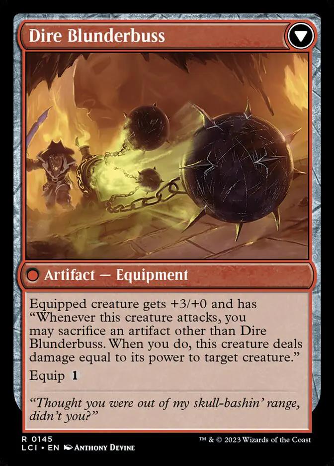 145 - Dire Flail // Dire Blunderbuss - The Lost Caverns of Ixalan - Normal - Magic: The Gathering Card