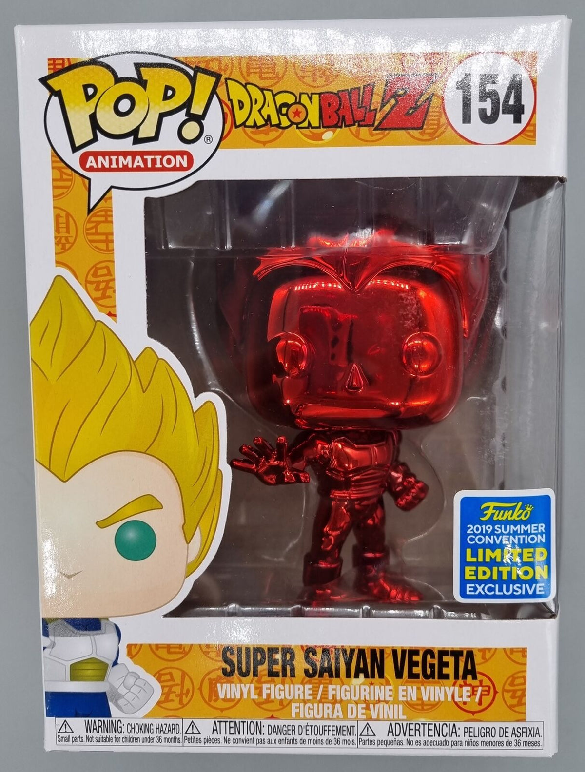 154 Super Saiyan Vegeta (Red) Chrome Dragon Ball Z 2019 Con Funko POP Funko