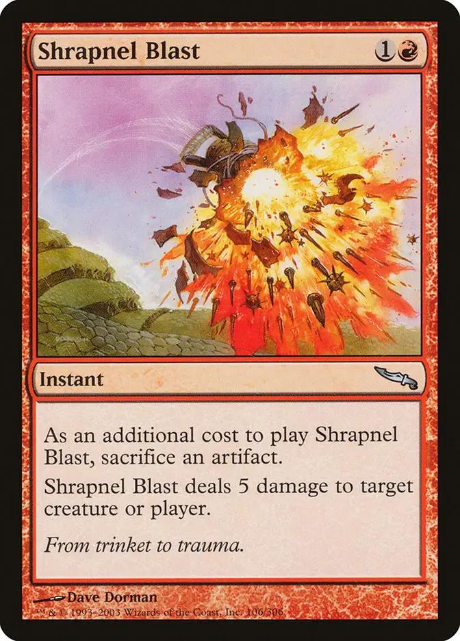 106 - Shrapnel Blast - Mirrodin - Normal - Magic: The Gathering Card