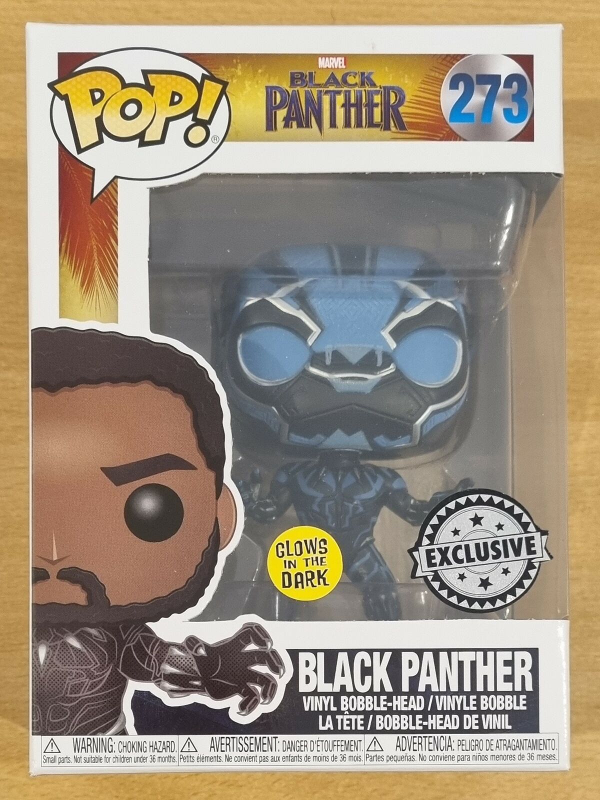 273 Black Panther - Glow - Marvel Black Panther Funko POP Funko