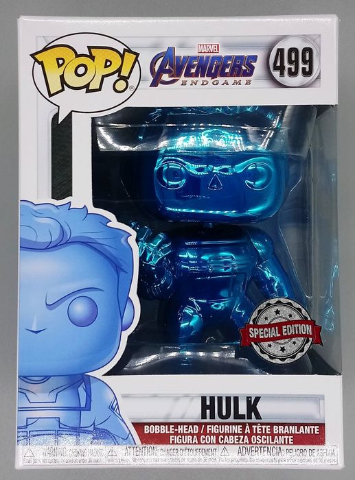 499 Hulk (w/ Gauntlet- Blue) Chrome - Marvel Avengers Endgame Funko POP Funko