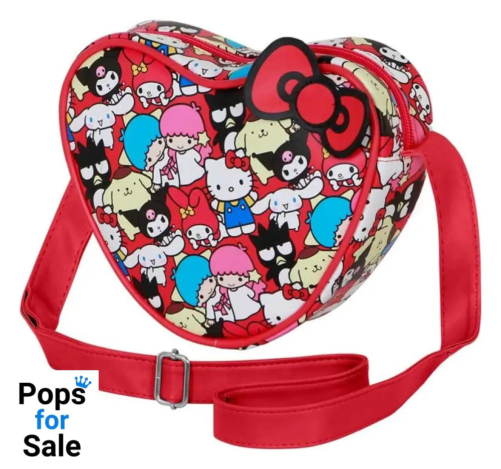 Sanrio Casual Heart Crossbody Bag Hello Kitty Friends Multicolour