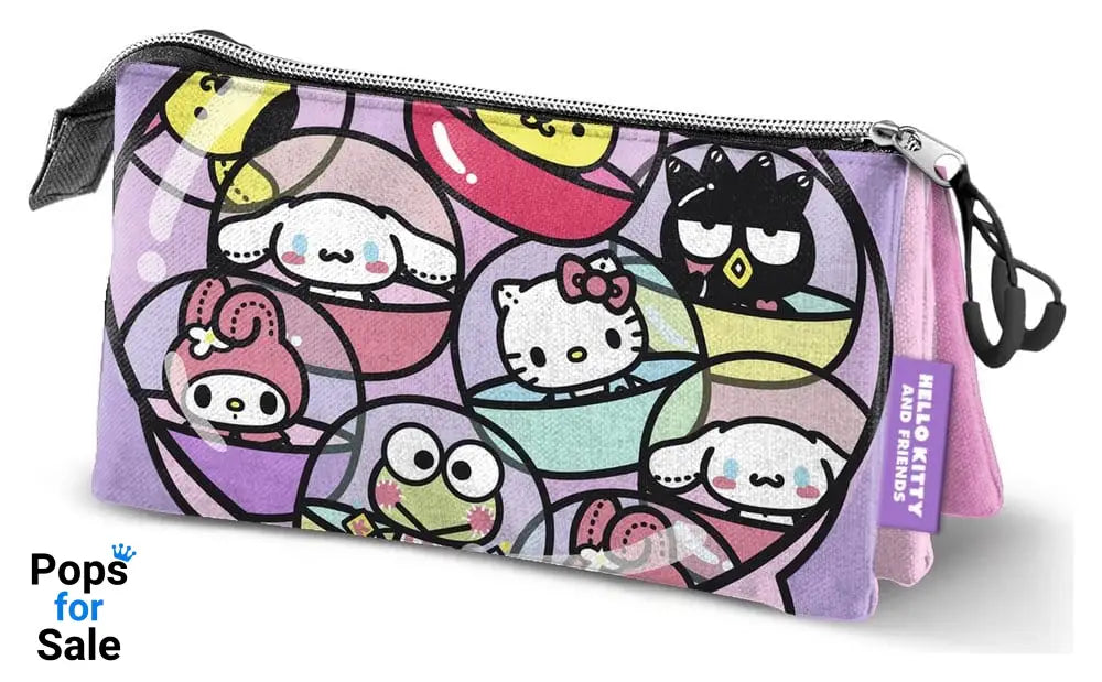Sanrio Triple Pencil case Hello Kitty Gashapon Pink