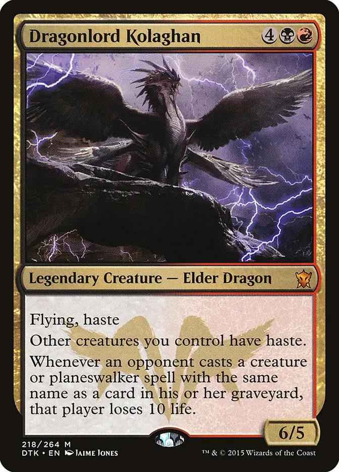 218 - Dragonlord Kolaghan - Dragons of Tarkir - Normal - Magic: The Gathering Card