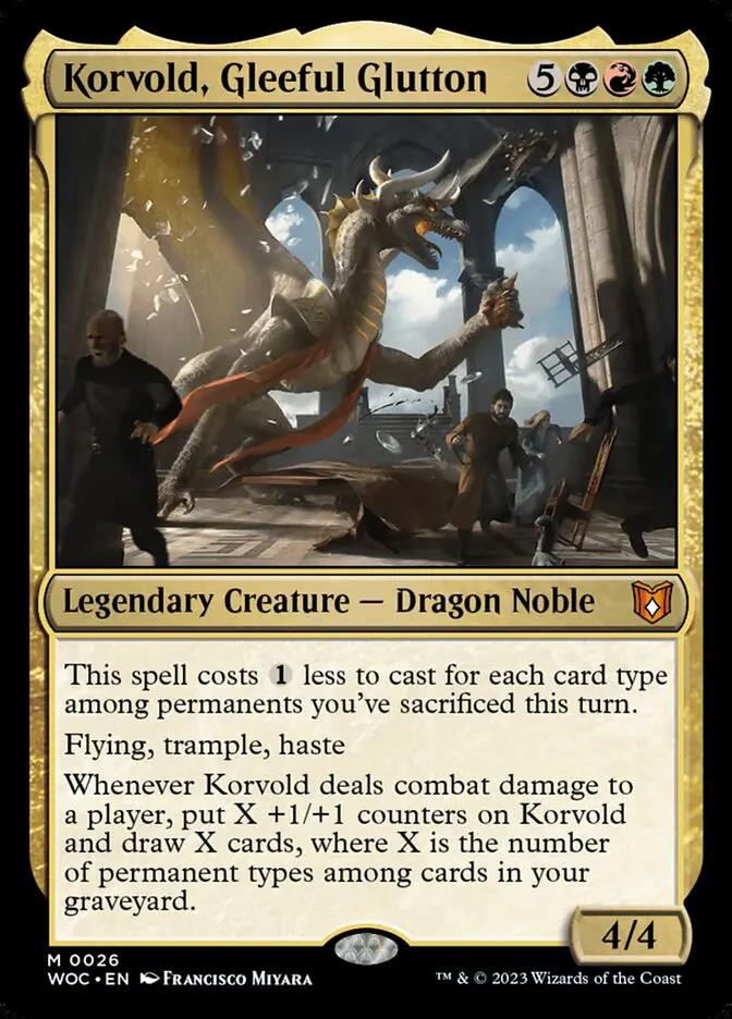 26 - Korvold, Gleeful Glutton - Wilds of Eldraine Commander - Normal - Magic: The Gathering Card