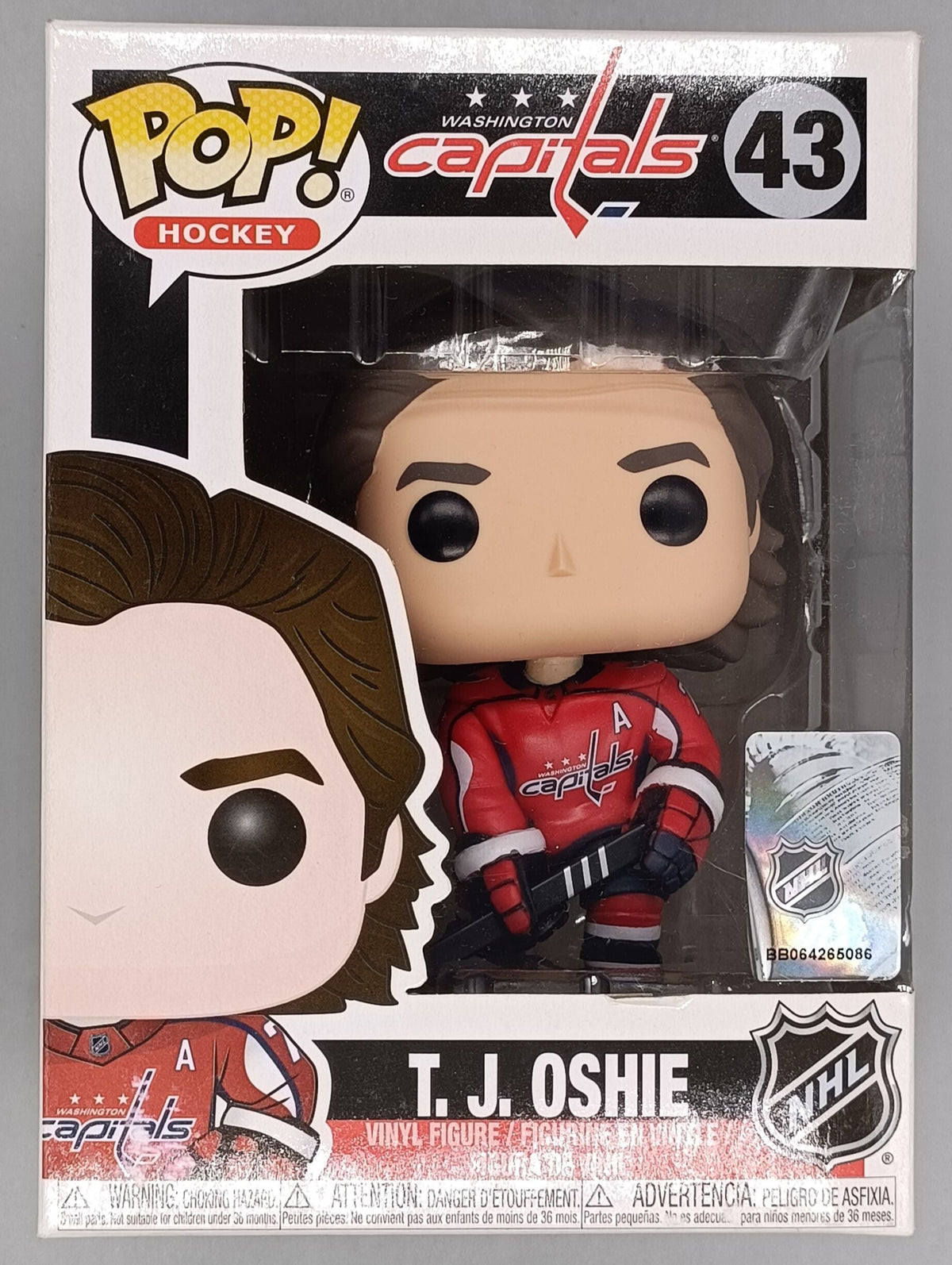 43 T. J. Oshie - NHL Washington Capitals - Funko POP - Box Damaged Funko