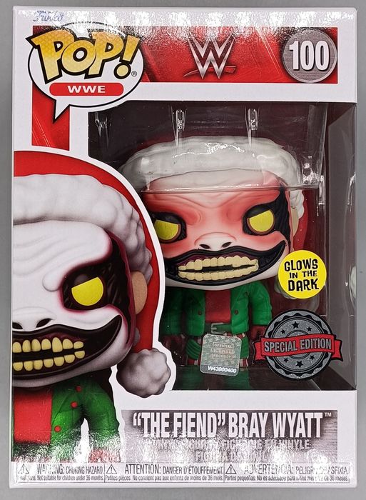 100 The Fiend Bray Wyatt (Holiday) - Glow - WWE Funko POP Funko