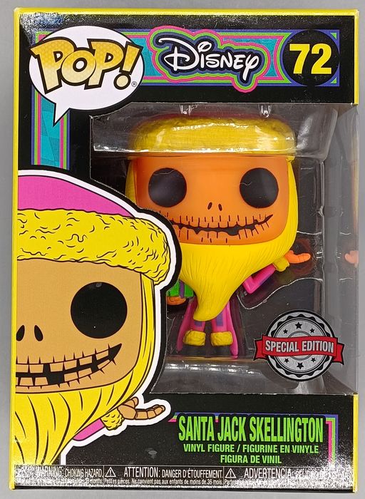 72 Santa Jack Skellington - Blacklight - Disney TNBC Funko POP