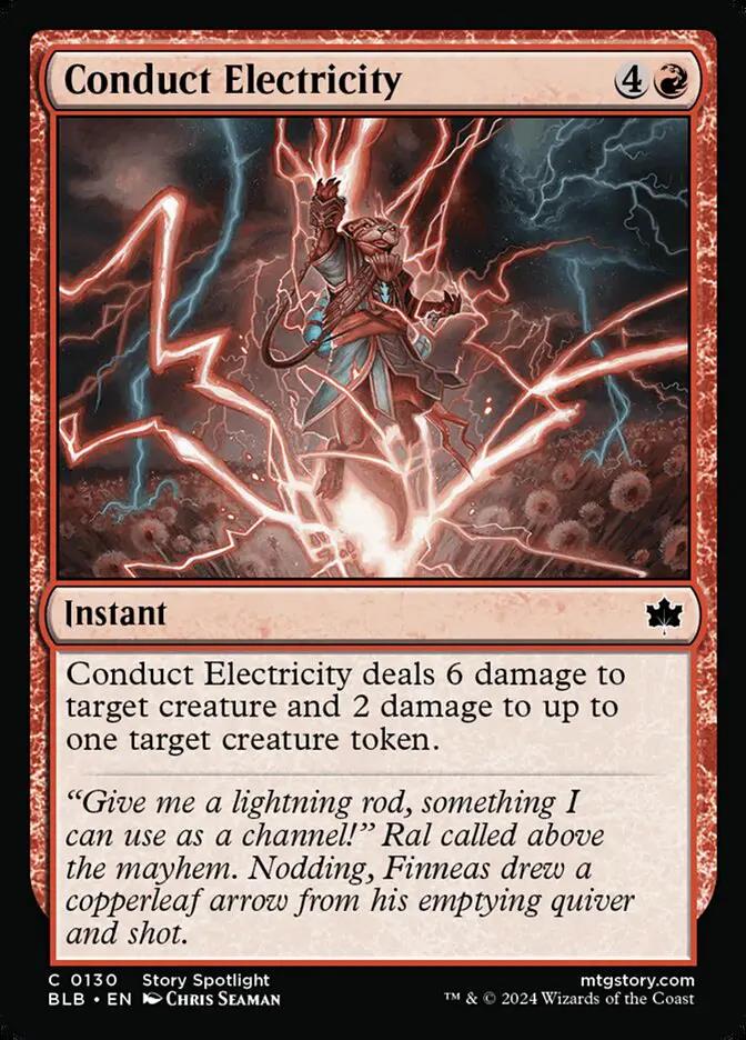 130 - Conduct Electricity - Bloomburrow - Normal - Magic: The Gathering Card