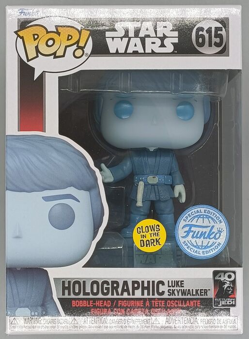 615 Holographic Luke Skywalker Glow - Star Wars Funko POP