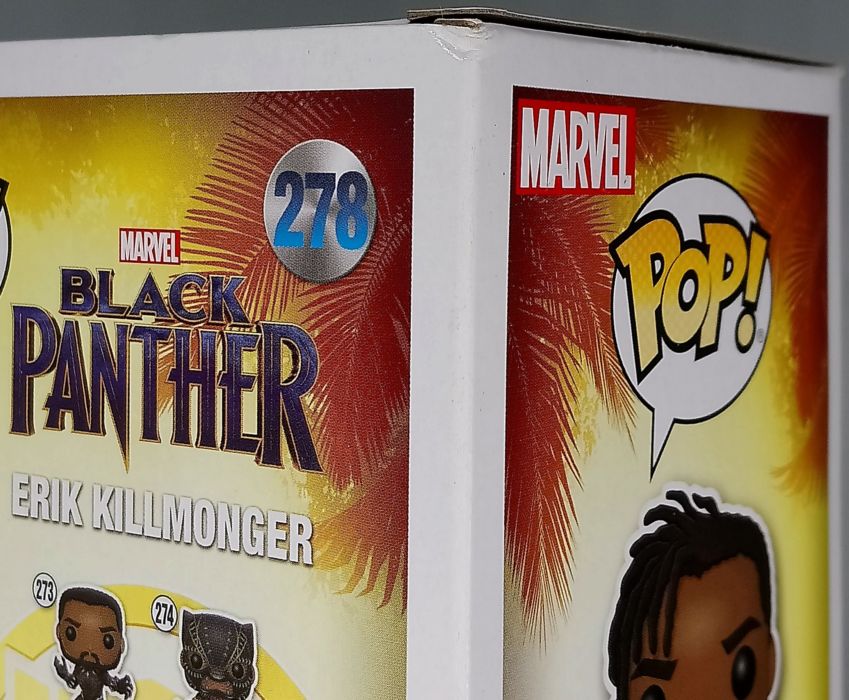 278 Erik Killmonger - Marvel Black Panther Box Damaged Funko POP