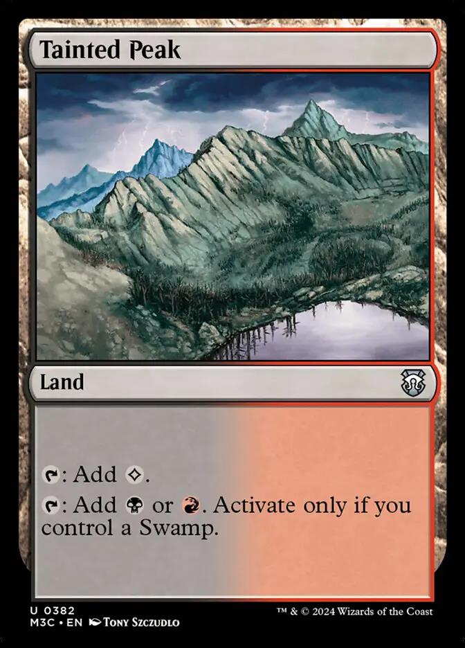 382 - Tainted Peak - Modern Horizons 3 Commander - Normal - Magic: The Gathering Card