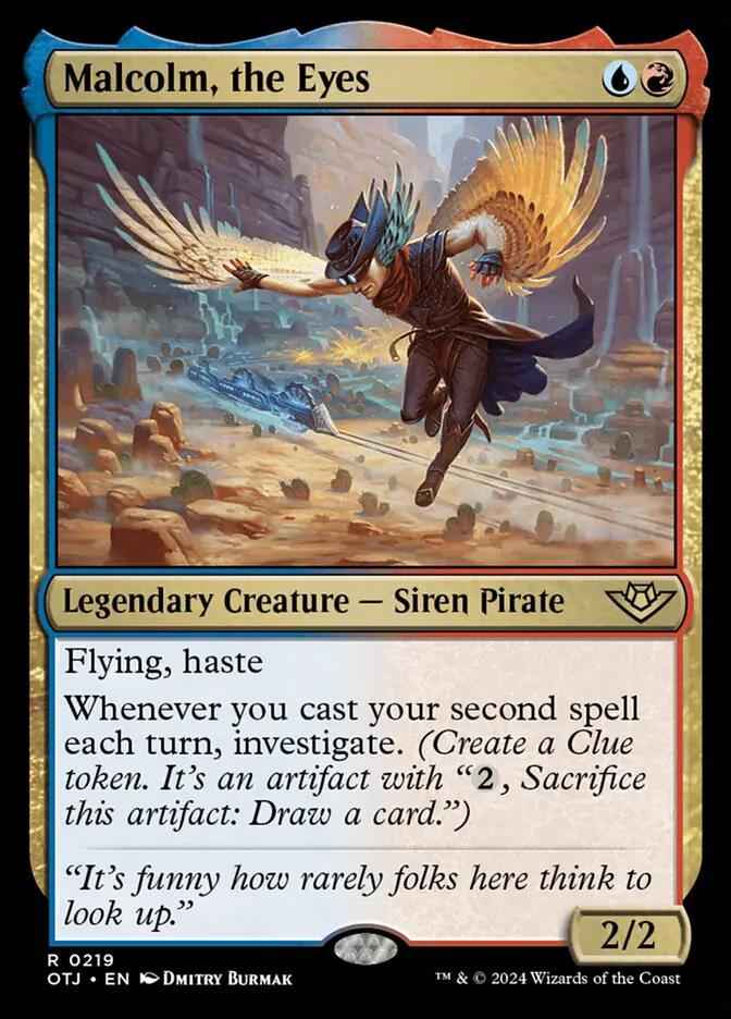 219 - Malcolm, the Eyes - Outlaws of Thunder Junction - Normal - Magic: The Gathering Card