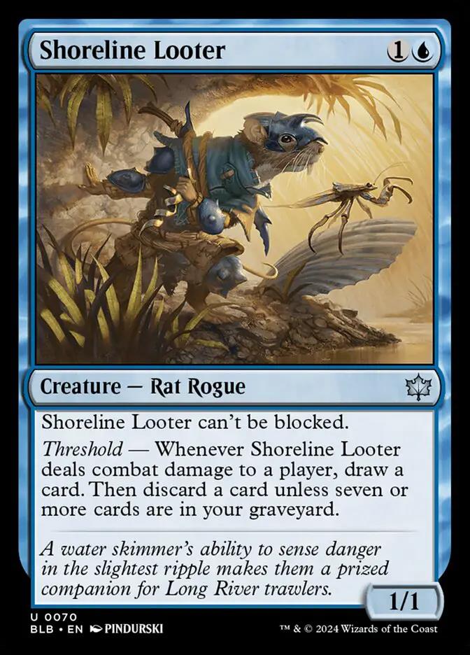 70 - Shoreline Looter - Bloomburrow - Foil - Magic: The Gathering Card