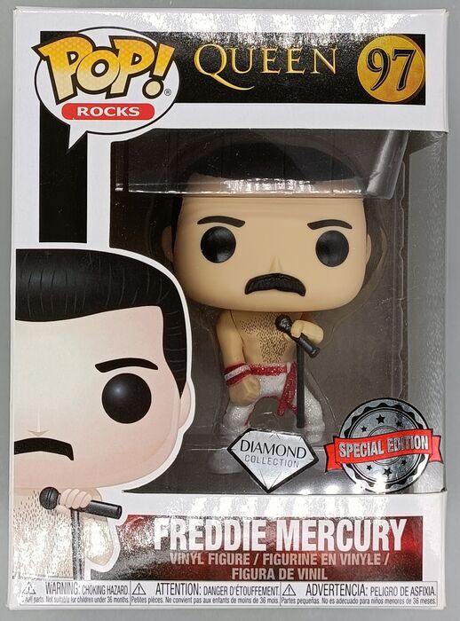97 Freddie Mercury - Diamond - Rocks - Queen - Box Damaged Funko POP Funko