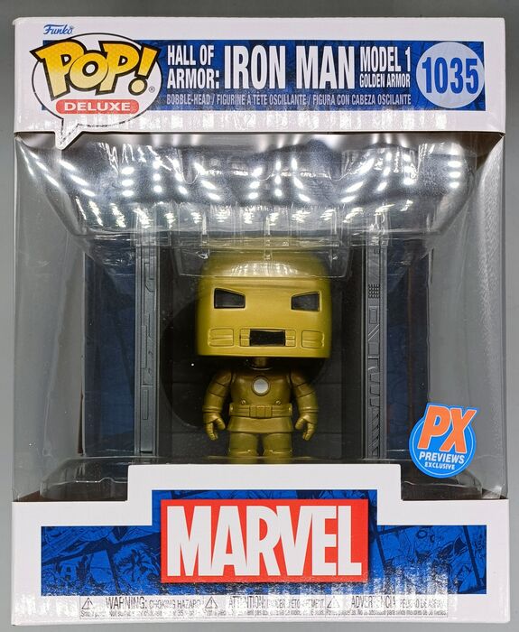 1035 Hall of Armor: Iron Man Model 1 (Golden Armor) Marvel Deluxe Funko POP Funko