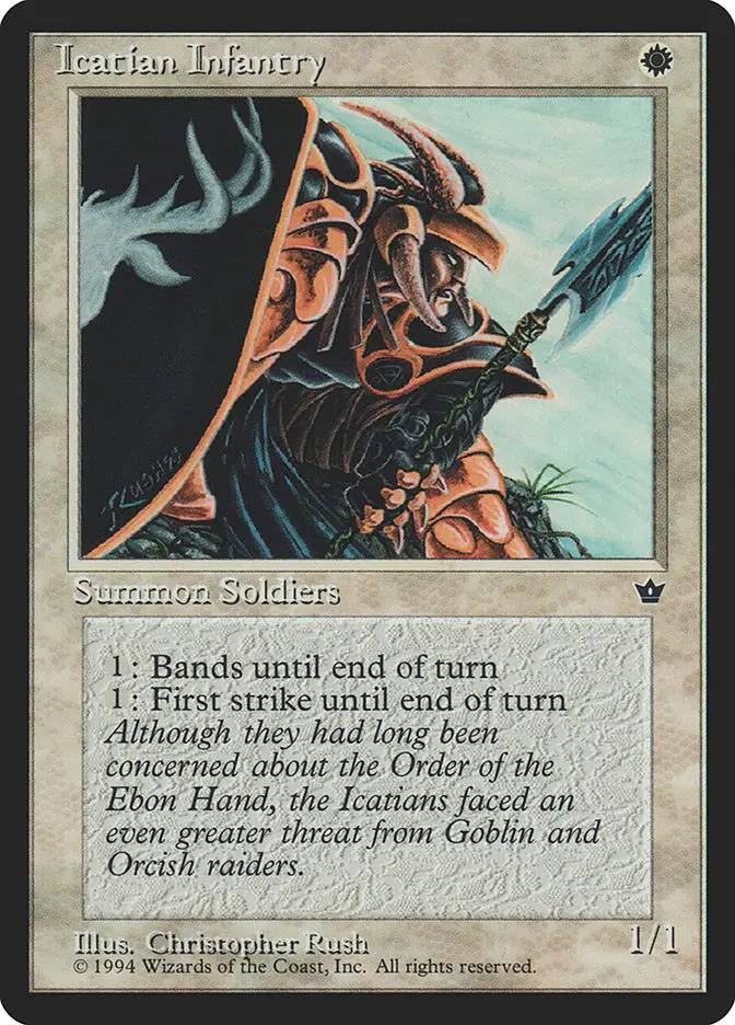 7b - Icatian Infantry - Fallen Empires - Normal - Magic: The Gathering Card
